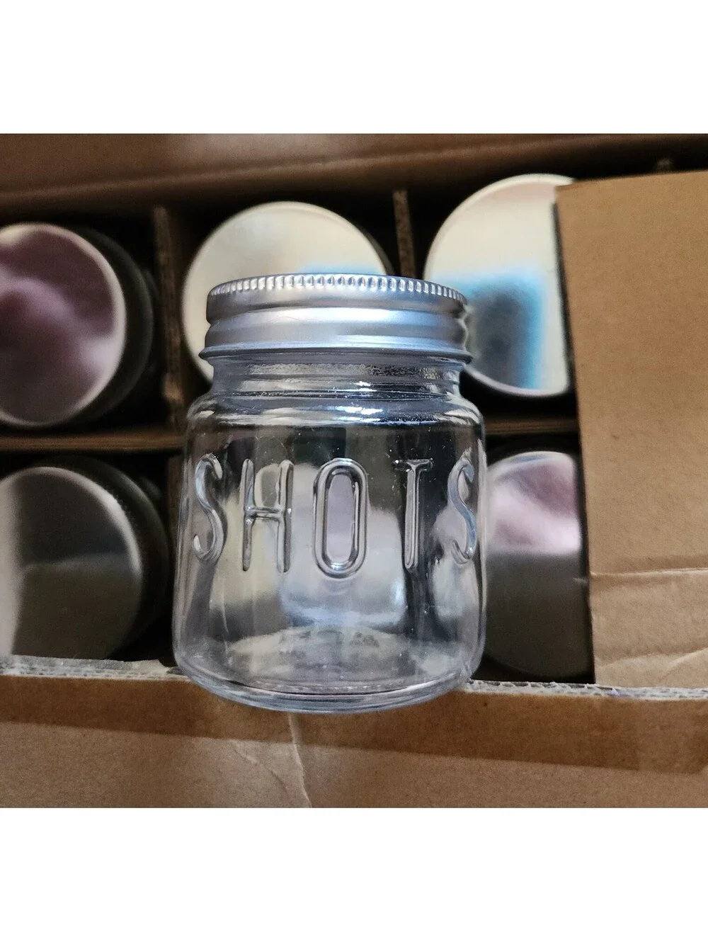 Mason Jar 2 Oz Shot Glasses With Lids, Set Of 12 Wedding Party Bar Favor Gift